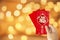 Hand Hold red envelope for Chinese New Year or Lunar New Year celebrations mean all things going smooth and well.