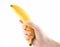 Hand holding banana
