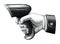 Hand holding barcode scanner drawing vintage style black and white clip art isolated on white background