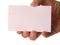 Hand holding blank businesscard