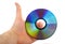 Hand holding a bluray disk