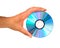 Hand holding compact disc