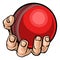 Hand Holding Cricket Ball