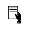 Hand Holding Document Flat Vector Icon