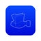 Hand holding file folder icon blue vector