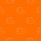 Hand holding file folder pattern vector orange