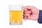 Hand Holding Full Beer Glass