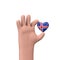 Hand holding a iceland flag heart. Community togetherness concept. 3D Rendering