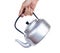 Hand holding Kettle pot isolated on white background with clipping path.