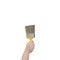 Hand Holding a Large Paintbrush with Clipping Path