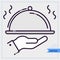Hand Holding Plate Serving Icons. Professional, Pixel-aligned, Pixel Perfect, Editable Stroke, Easy Scalablility