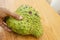 Hand Holding Ripe Soursop Fruit