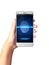 Hand holding Smartphone with Fingerprint scanners