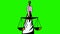 Hand Holding Up Scales of Justice Retro 2D Animation