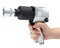 Hand holds air impact wrench