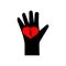 Hand holds a broken red heart. Conceptual vector clipart and drawing. Isolated illustrations on white background.