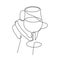 Hand holds wine clinking glass one line art,continuous drawing contour.Cheers toast festive hand drawn decoration for holidays,