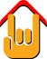 Hand home logo