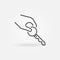 Hand with House Key vector thin line rental or buying icon