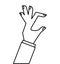 hand human flat line icon