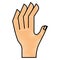 Hand human language icon