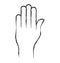 Hand human language icon