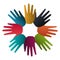 Hand human silhouette colors community icon