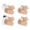 Hand hygiene icon set vector icon