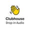 Hand icon for invite in Clubhouse social network. Clubhouse invite symbol isolated on white background. Vector EPS 10