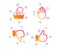 Hand icons. Like and dislike thumb up symbols. Vector