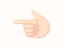 Hand index pointing left icon. Hand gesture emoji vector illustration.