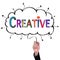 hand isolate pencil idea write colorful creative business.