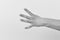 Hand isolated on light grey background, copy space. Count down