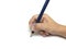 Hand of kids catching pencil by silicone, Helps to capture the pencil of children correctly.