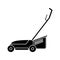 hand lawn mower gardening pictogram