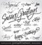 Hand lettered holiday greetings set (vector)