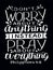 Hand lettering with bible verse Do not worry about anything, instead pray about everything on black background