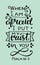 Hand lettering with bible verse When I am afraid, put my trust in you. Psalm