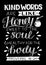 Hand lettering with bible verse Kind words are like honey on black background