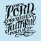 Hand lettering with bible verse The Lord preserves faithful. Psalm