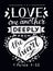 Hand lettering with bible verse Love one another deeply from the heart on black background.