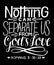 Hand lettering with bible verse Nothing can separate us from God s Love on black background.