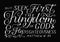 Hand lettering with bible verse But seek first the Kingdom of God and His righteousness on black background