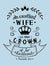 Hand lettering with biblical background An excelent wife is the crown of her husband. Proverbs