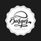 Hand lettering burger food logo design concept