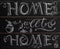 Hand lettering calligraphy sign drawn with chalk. Lettered quote