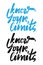 Hand lettering and custom typography for your designs: t-shirts, bags, for posters, Quotes about limits.
