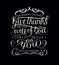 Hand lettering In everything give thanks on black background.