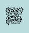 Hand lettering The fruit of the spirit is peace.