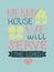 Hand lettering me and my house we will serve the Lord.